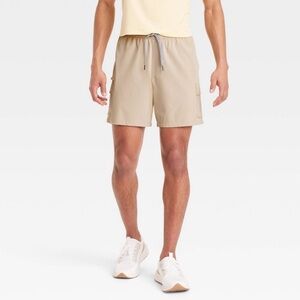 Men's 7" Cargo Shorts - All In Motion™ Almond Size Medium